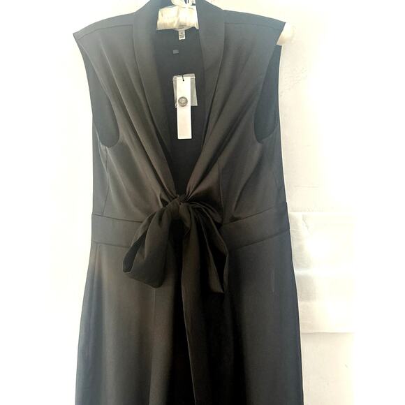KOKO + MASON Plunge Neck Satin Jumpsuit SzM wedding guest formal event - Picture 5 of 6
